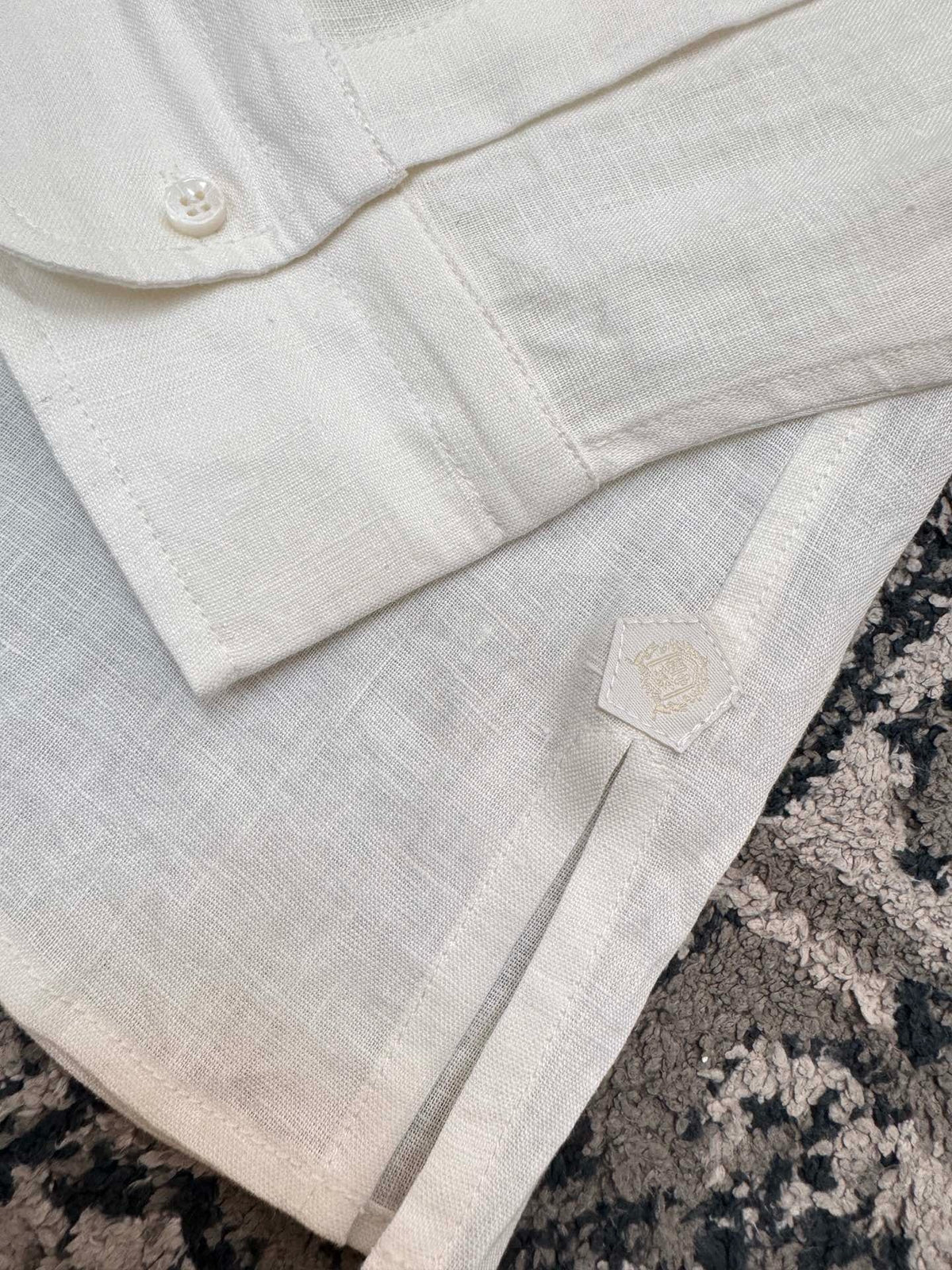 Olive Cotton Plain Long-Sleeve - Men's