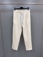 Navy Cotton Drawstring Straight - Men's