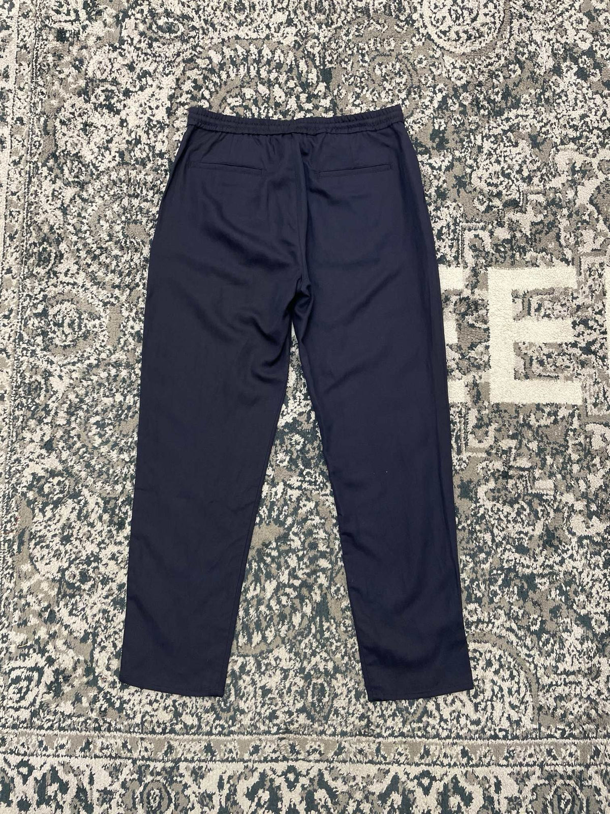 Navy Cotton Drawstring Straight - Men's