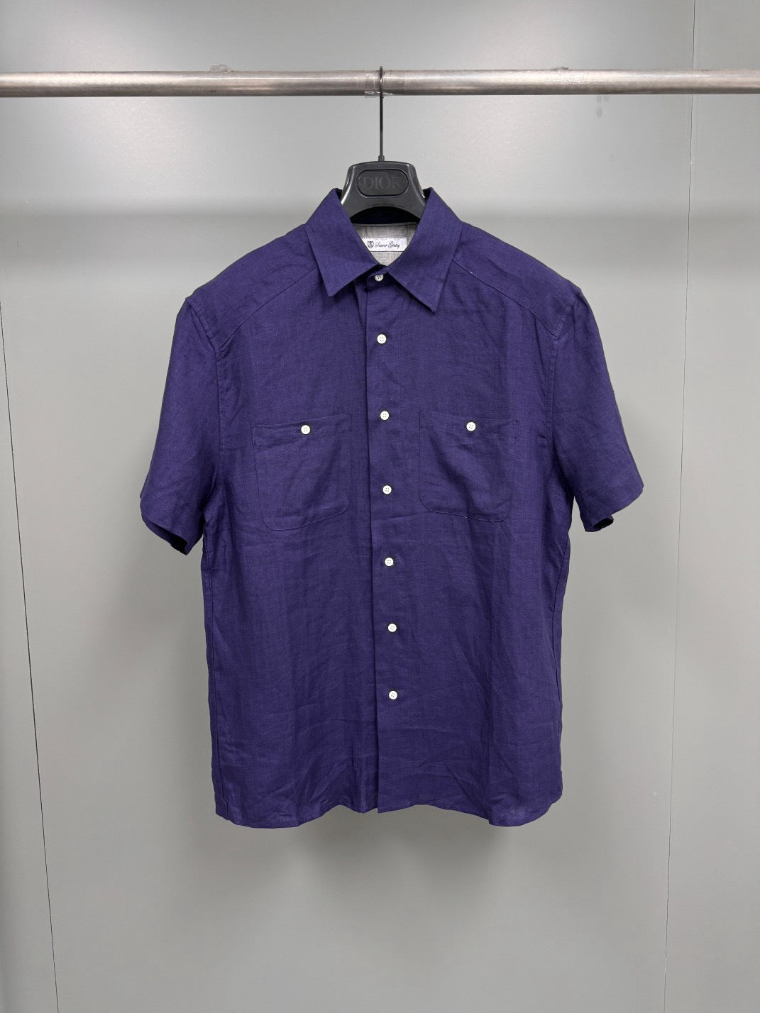 Purple Cotton Twin Pocket Short-Sleeve - Men's