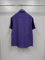 Purple Cotton Twin Pocket Short-Sleeve - Men's