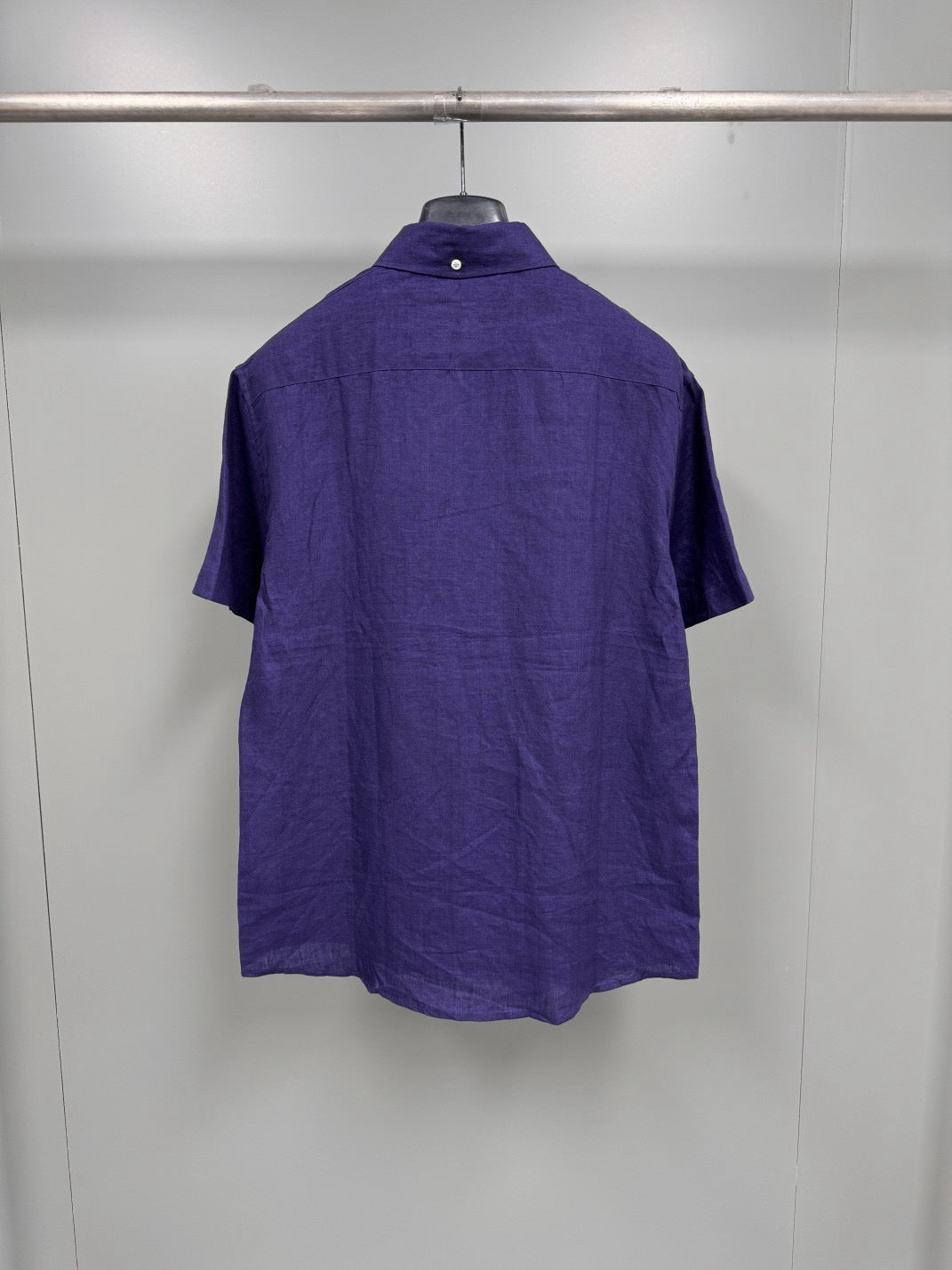 Purple Cotton Twin Pocket Short-Sleeve - Men's