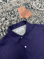 Purple Cotton Twin Pocket Short-Sleeve - Men's