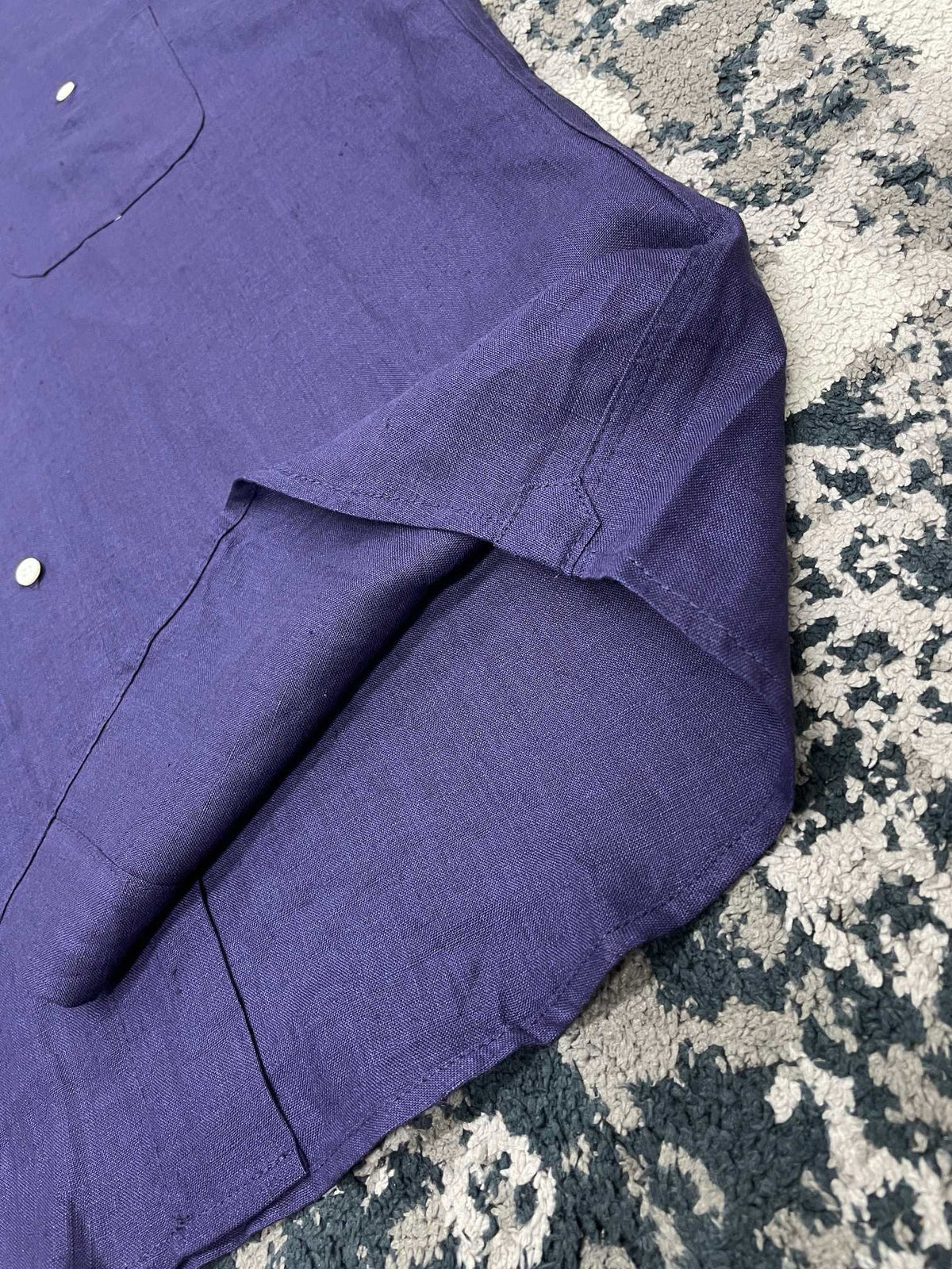 Purple Cotton Twin Pocket Short-Sleeve - Men's