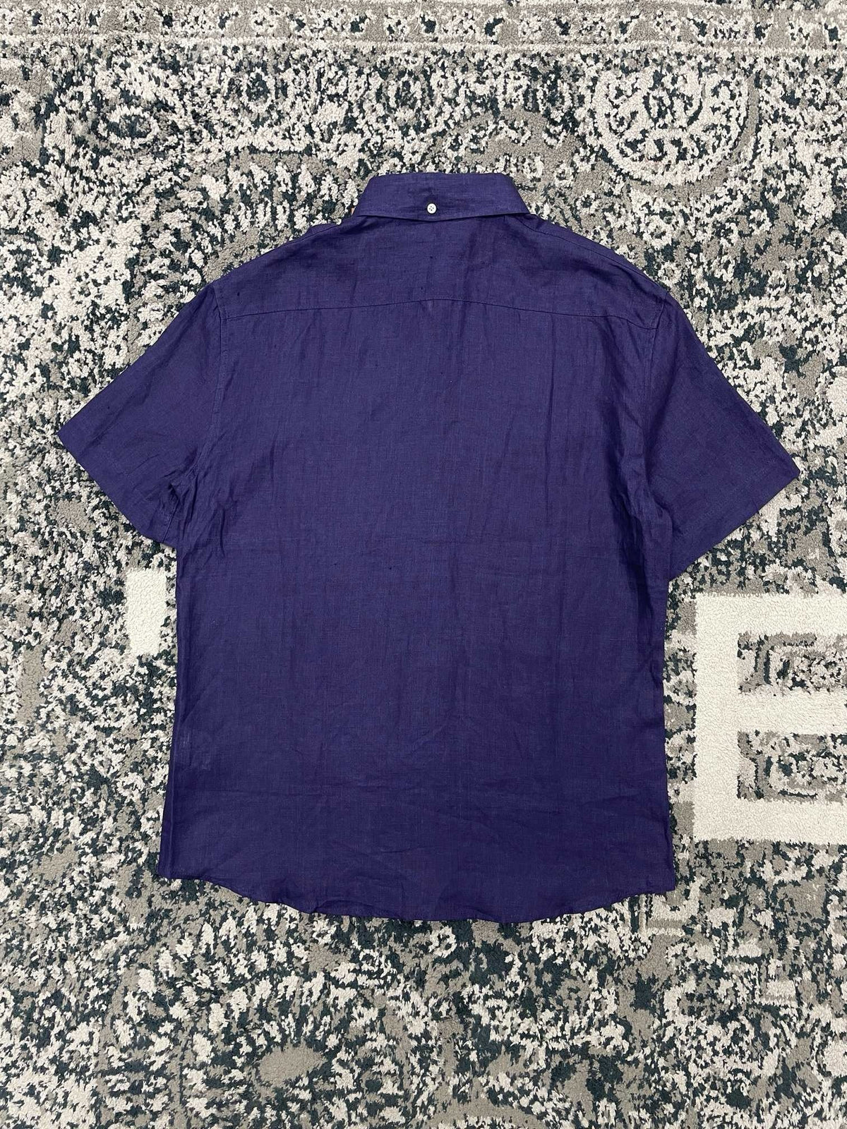 Purple Cotton Twin Pocket Short-Sleeve - Men's