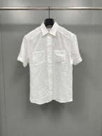Purple Cotton Twin Pocket Short-Sleeve - Men's