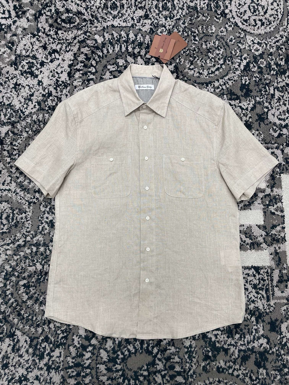 Purple Cotton Twin Pocket Short-Sleeve - Men's