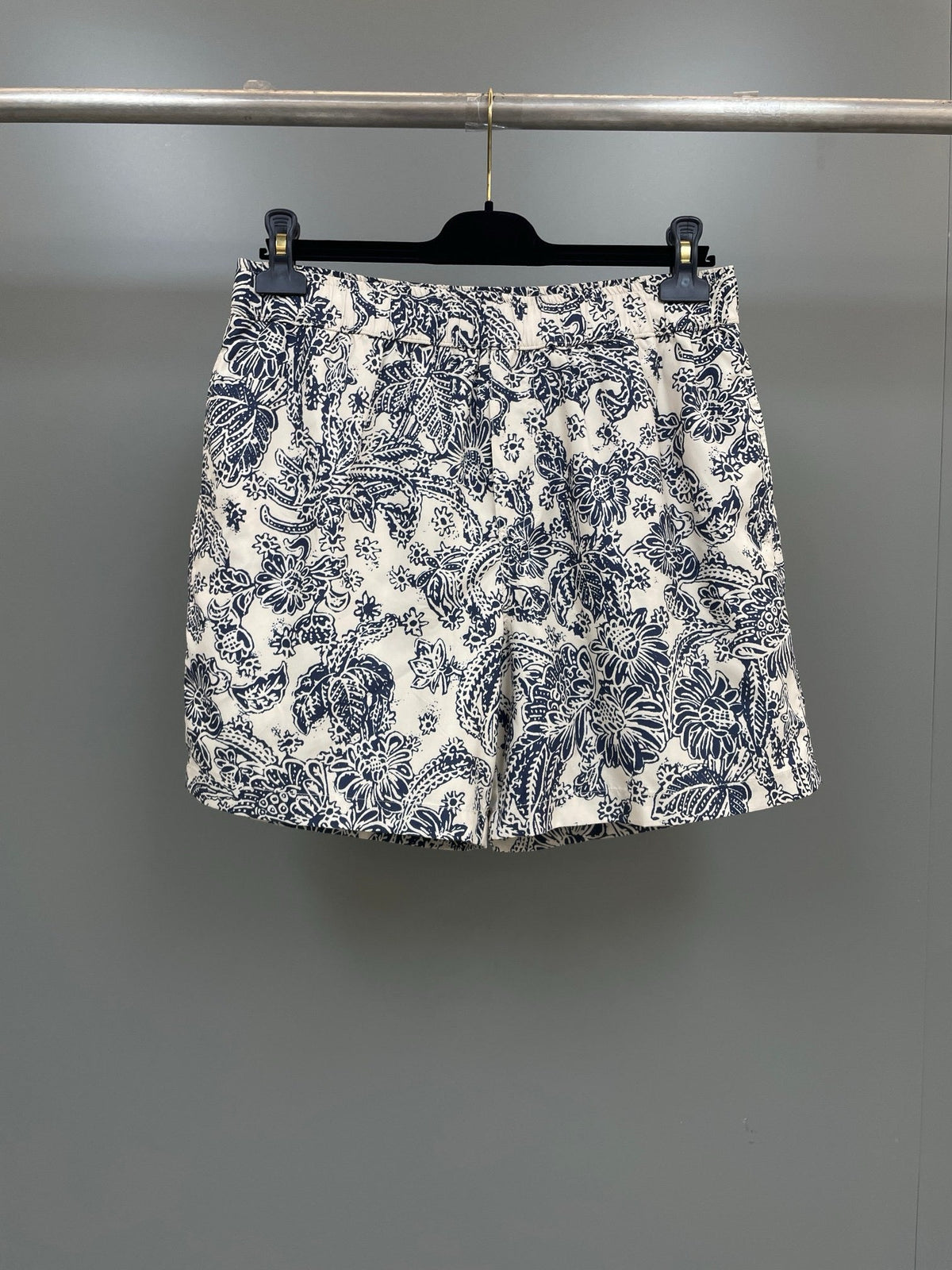 Cream Cotton Toile Print Mini Skirt - Women's