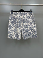 Cream Cotton Toile Print Mini Skirt - Women's