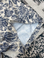 Cream Cotton Toile Print Mini Skirt - Women's