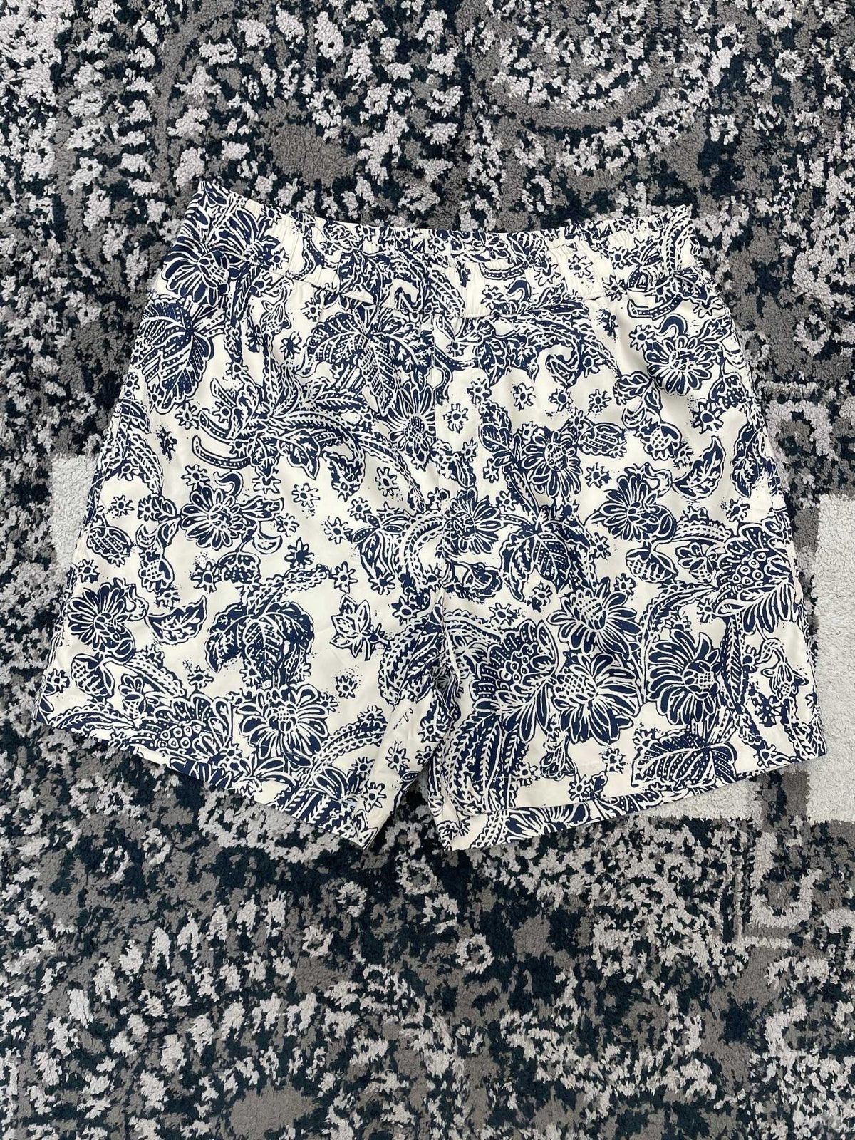 Cream Cotton Toile Print Mini Skirt - Women's