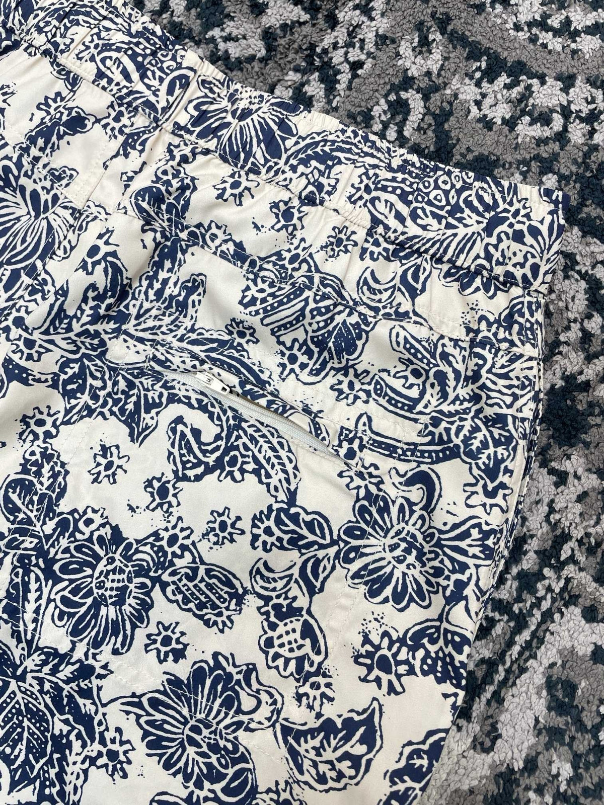 Cream Cotton Toile Print Mini Skirt - Women's