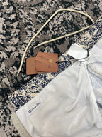 Cream Cotton Toile Print Mini Skirt - Women's