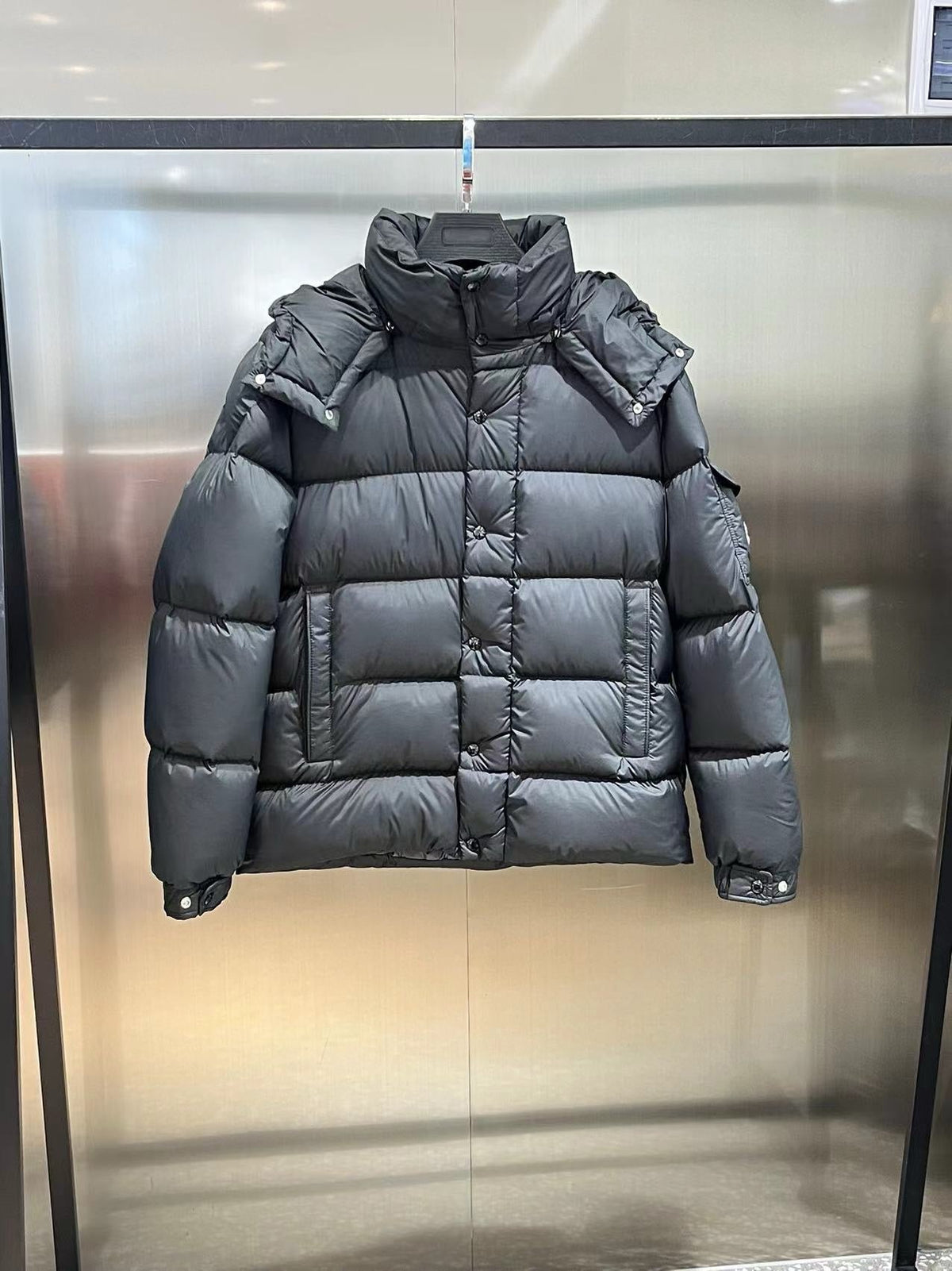 Black Puffer Jacket - Men's