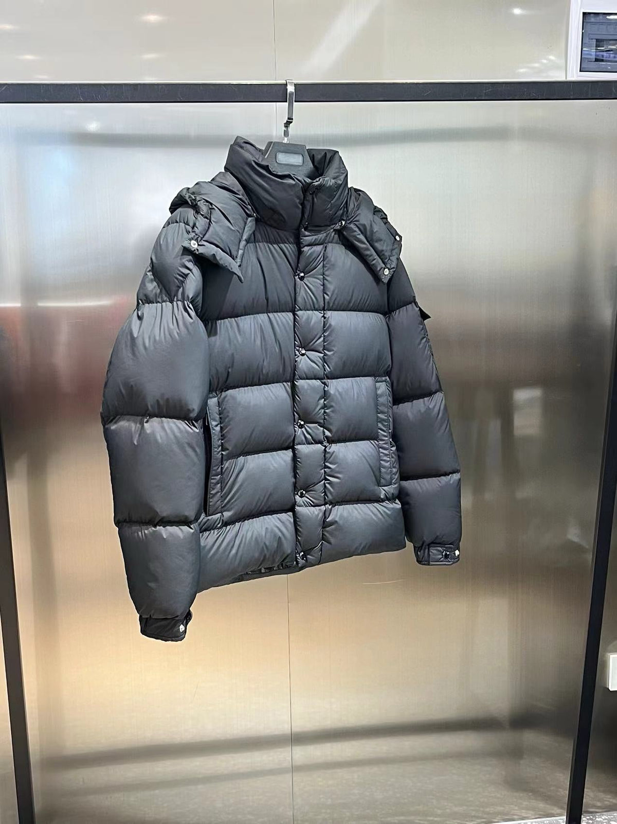 Black Puffer Jacket - Men's