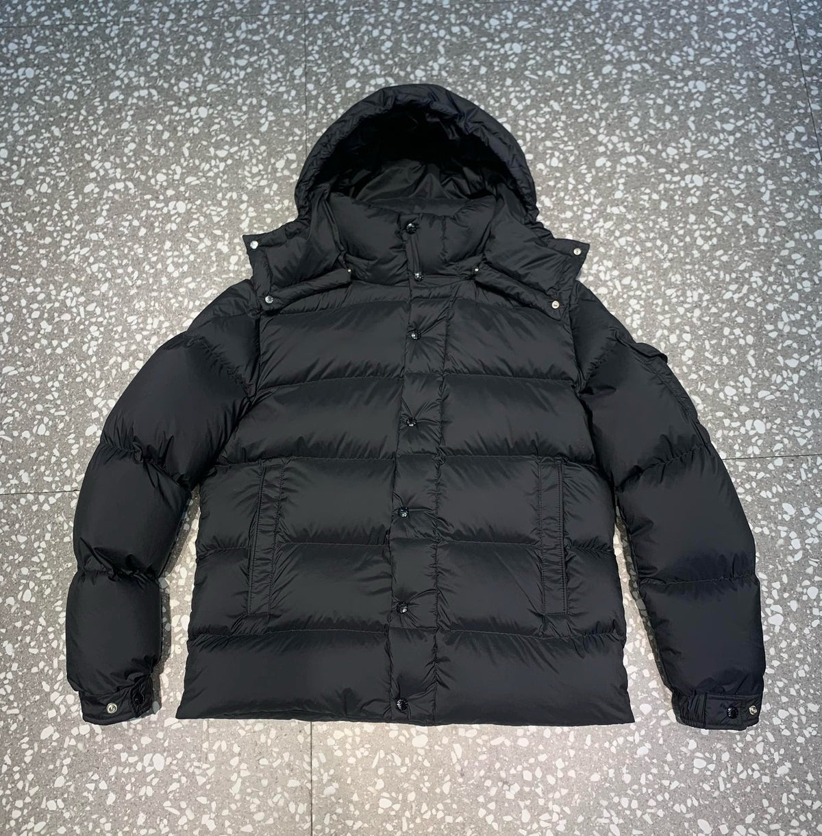 Black Puffer Jacket - Men's