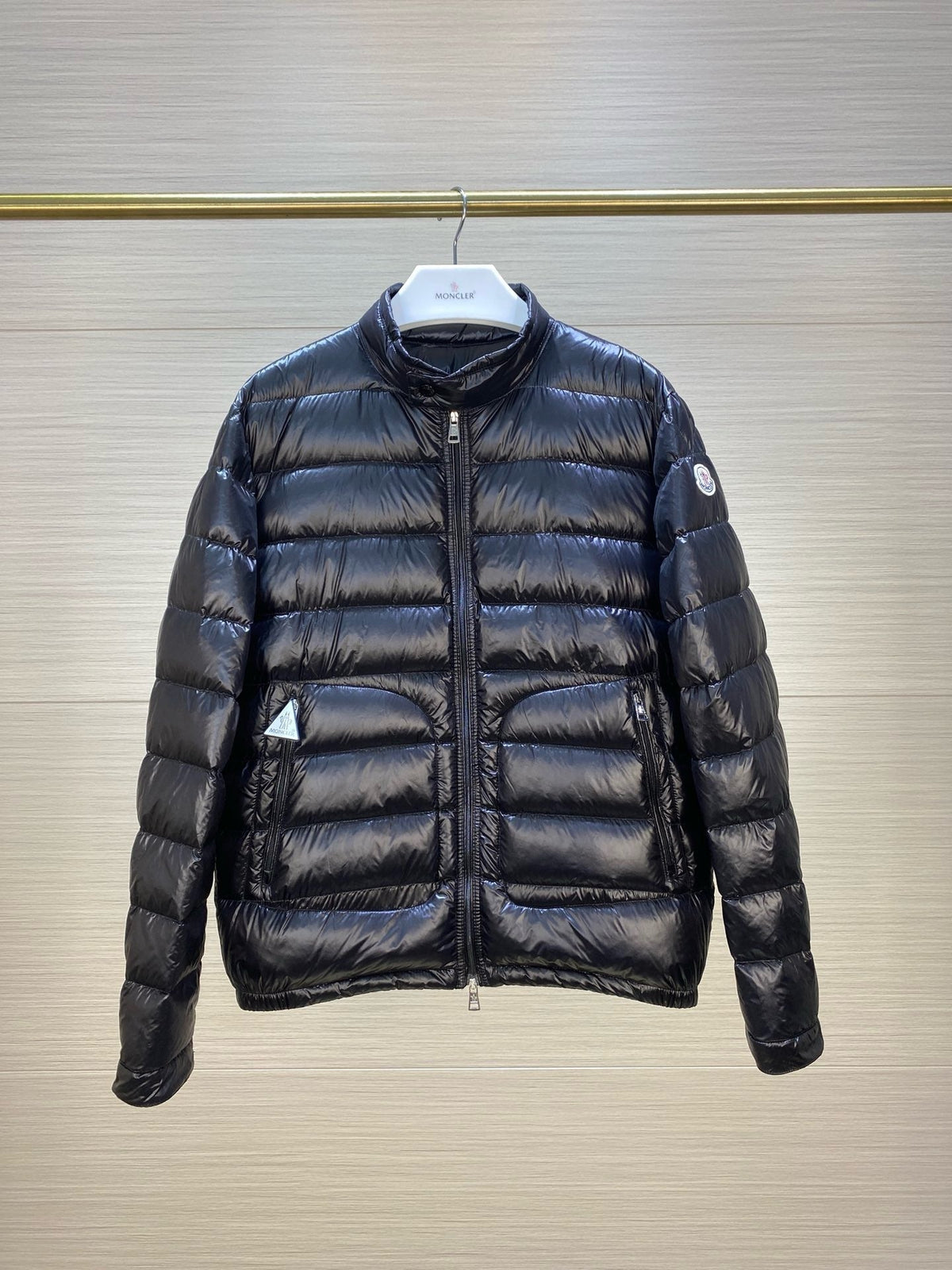 Black and Grey Puffer Jacket - Men's