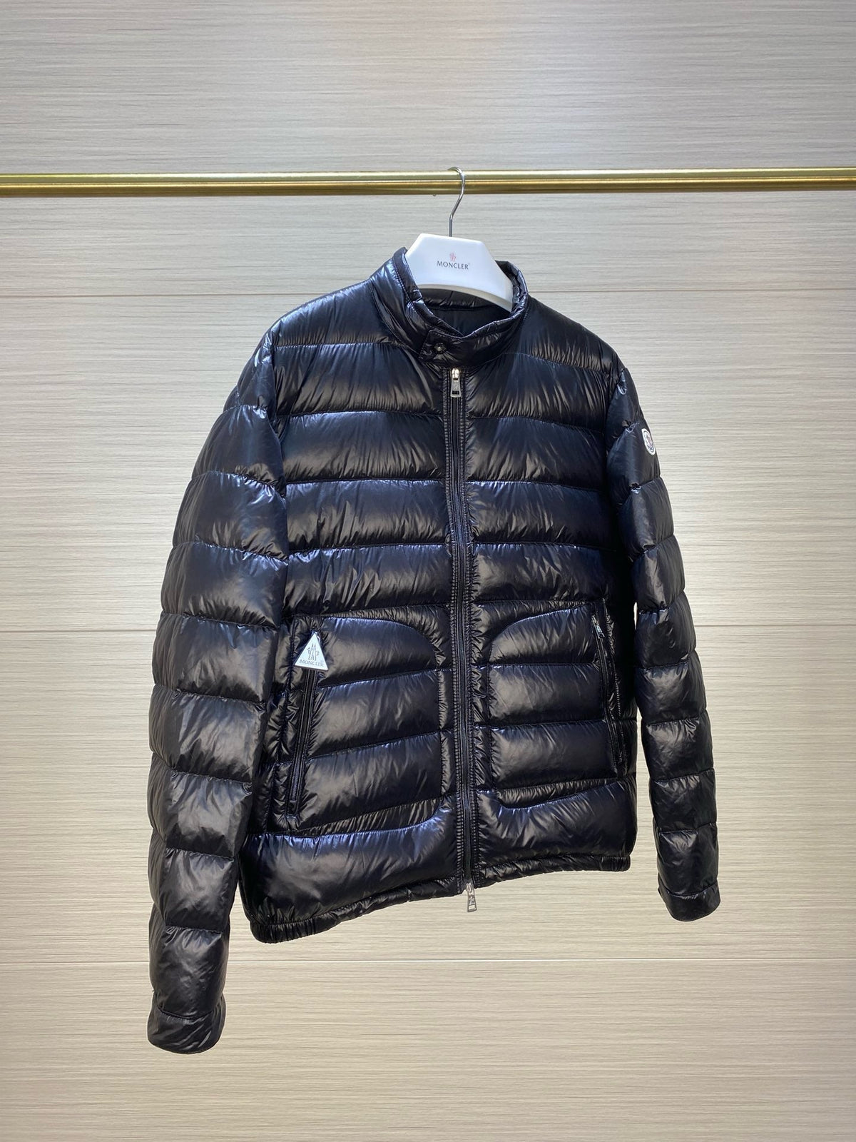Black and Grey Puffer Jacket - Men's