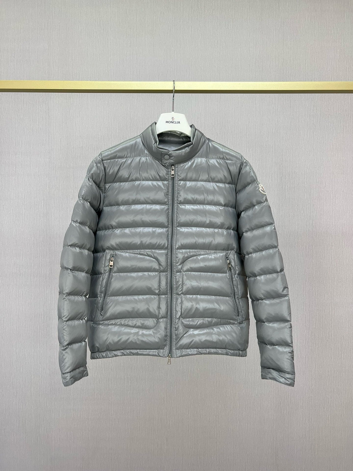 Black and Grey Puffer Jacket - Men's