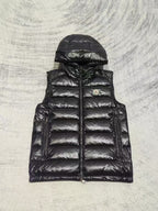 Black Nylon Packable Gilet - Men's