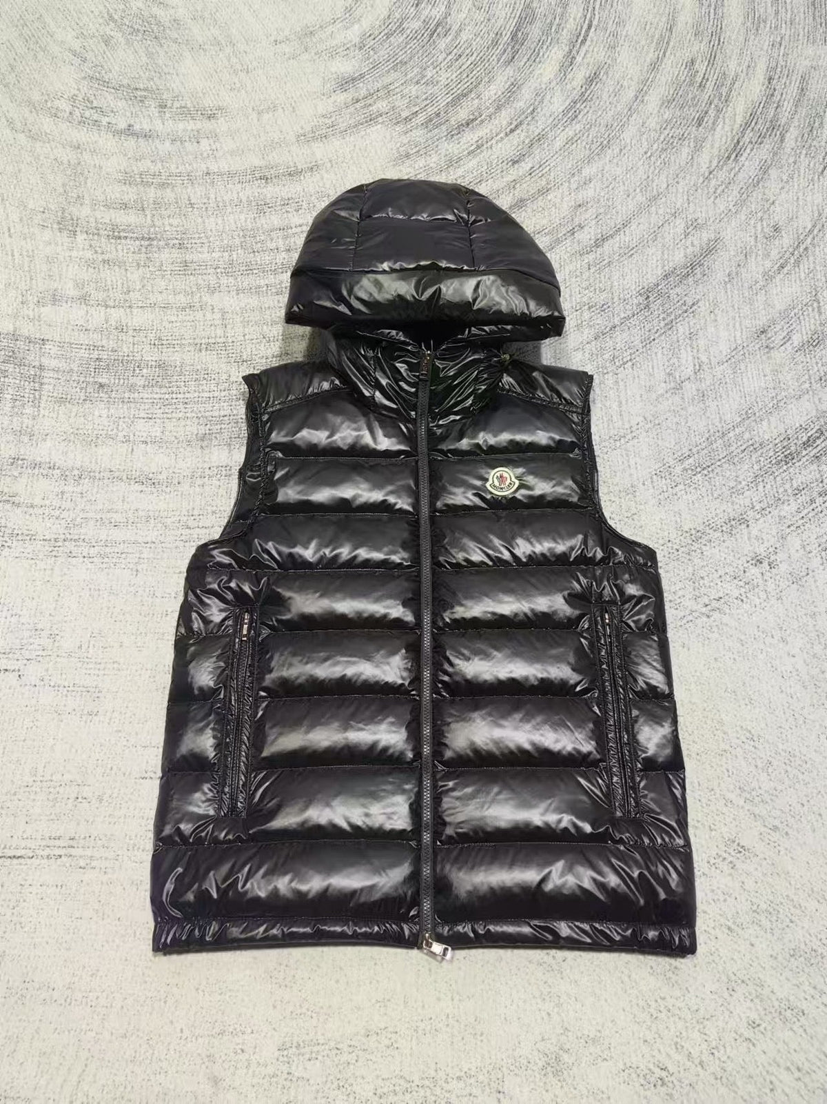Black Nylon Packable Gilet - Men's