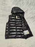 Black Nylon Packable Gilet - Men's