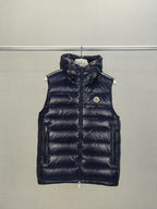 Black Nylon Packable Gilet - Men's