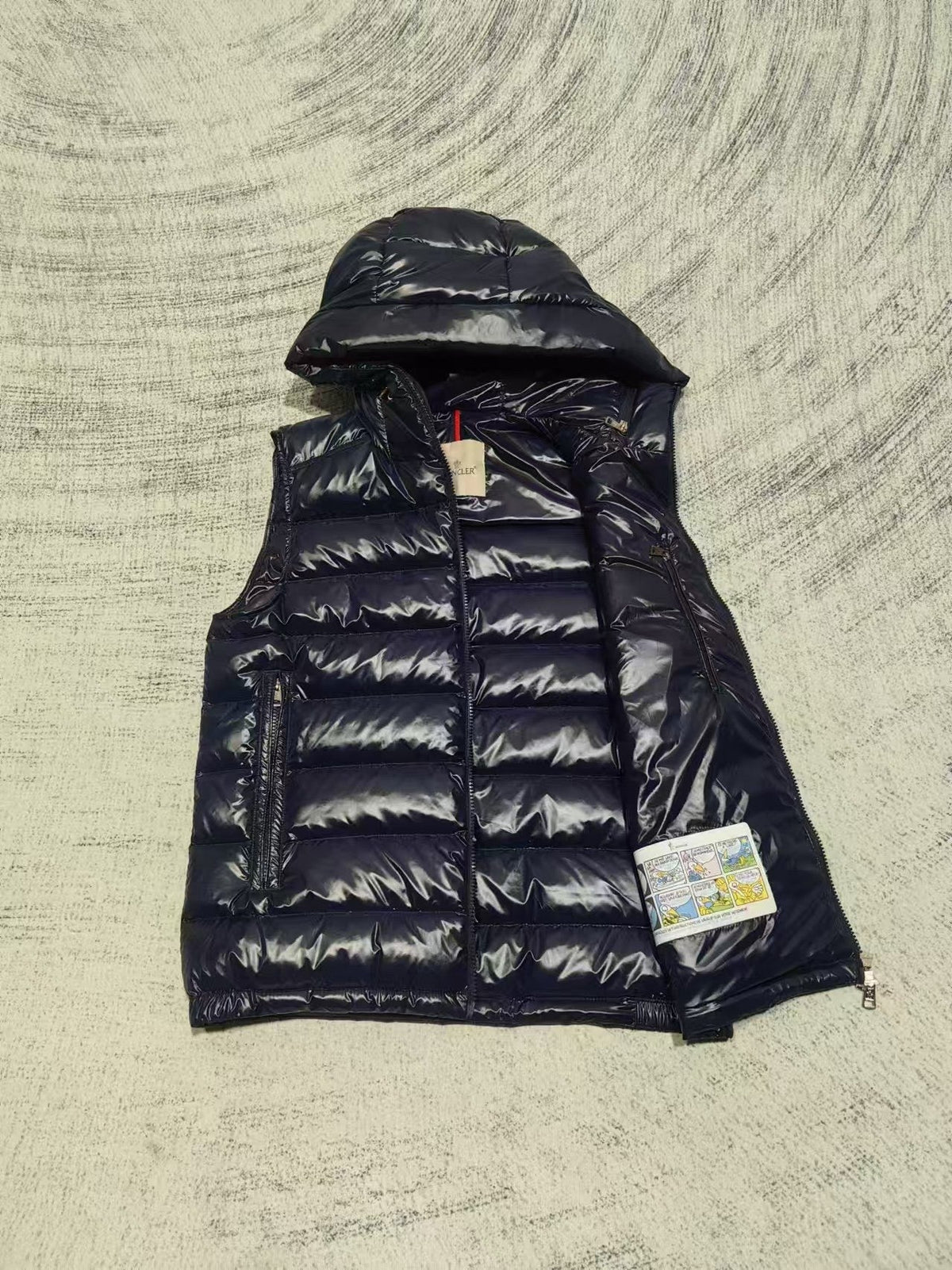 Black Nylon Packable Gilet - Men's
