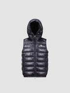 Black Nylon Packable Gilet - Men's