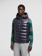Black Nylon Packable Gilet - Men's