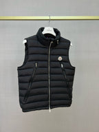Black Nylon Badge Gilet - Men's