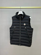 Black Nylon Badge Gilet - Men's