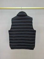 Black Nylon Badge Gilet - Men's