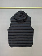 Black Nylon Badge Gilet - Men's