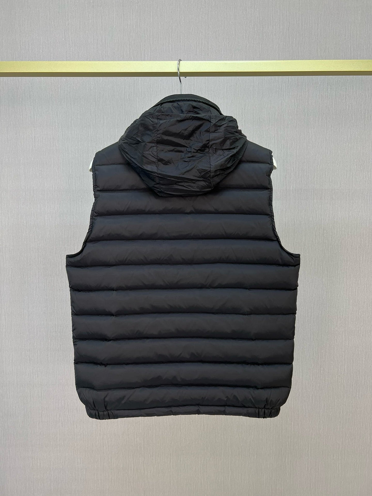 Black Nylon Badge Gilet - Men's