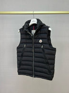 Black Nylon Badge Gilet - Men's