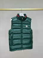 Black Nylon Contrast Collar Gilet - Men's