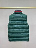 Black Nylon Contrast Collar Gilet - Men's
