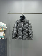 Black and White Puffer Jacket - Men's