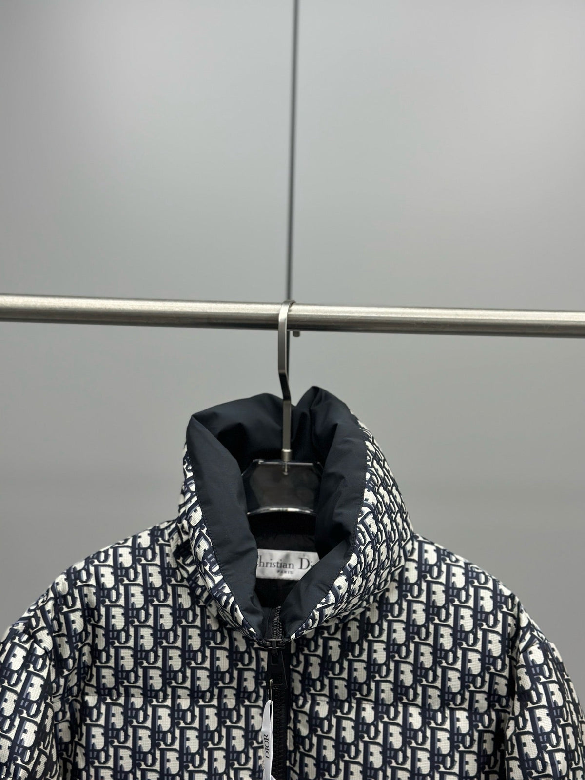 Black and White Puffer Jacket - Men's