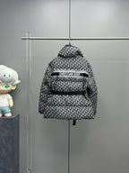 Black and White Puffer Jacket - Men's