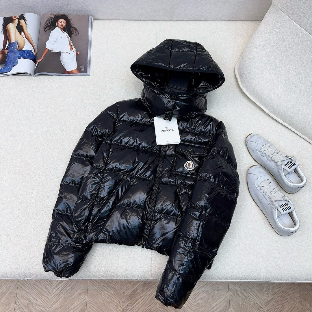 Black and White Puffer Jacket - Men's