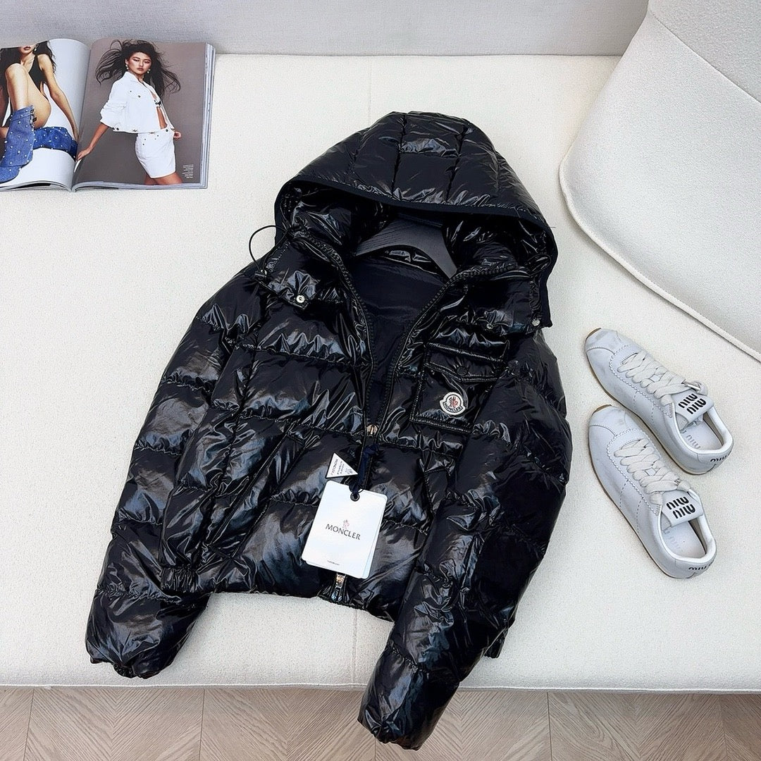 Black and White Puffer Jacket - Men's