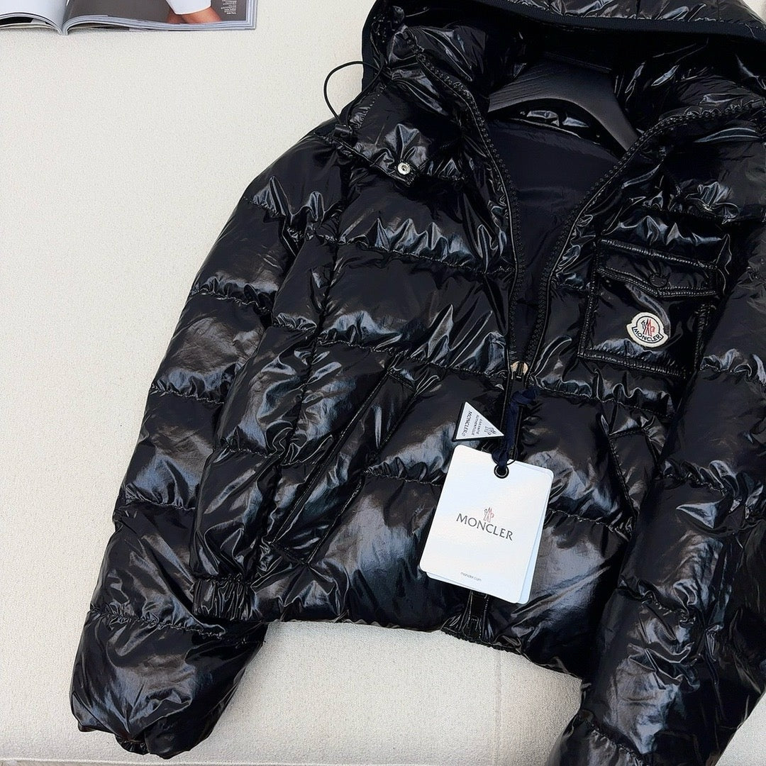Black and White Puffer Jacket - Men's
