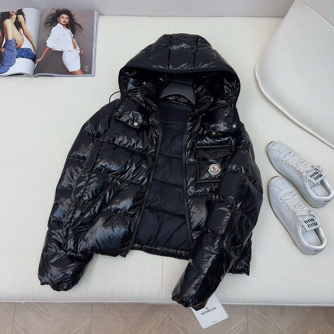Black and White Puffer Jacket - Men's