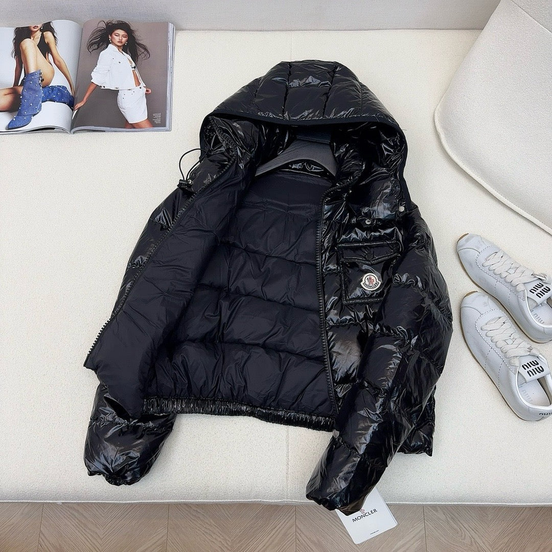 Black and White Puffer Jacket - Men's