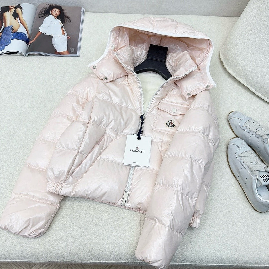 Black and White Puffer Jacket - Men's