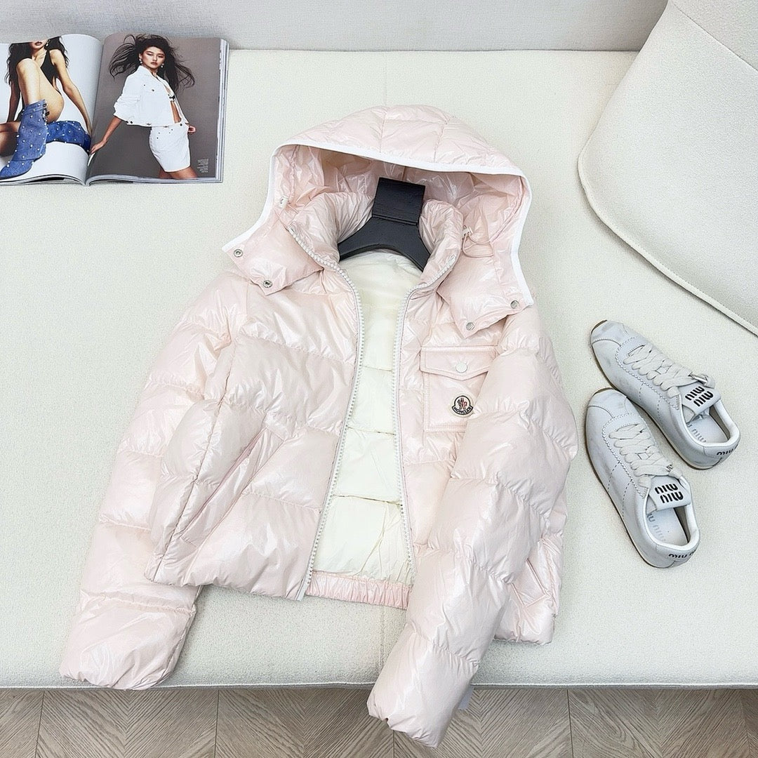 Black and White Puffer Jacket - Men's