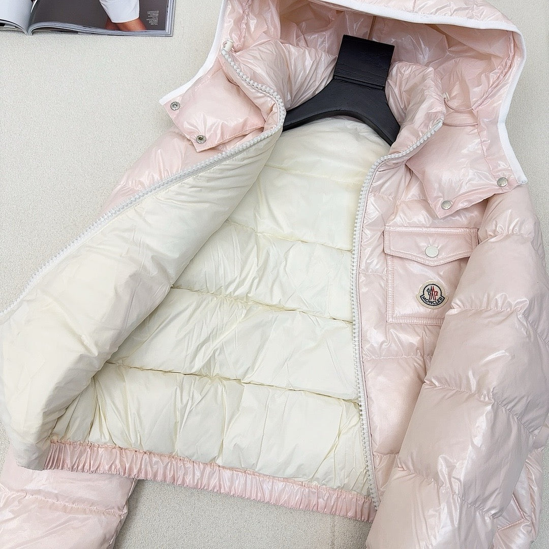 Black and White Puffer Jacket - Men's