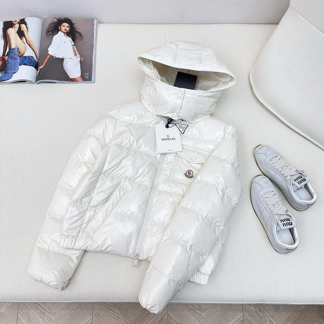 Black and White Puffer Jacket - Men's